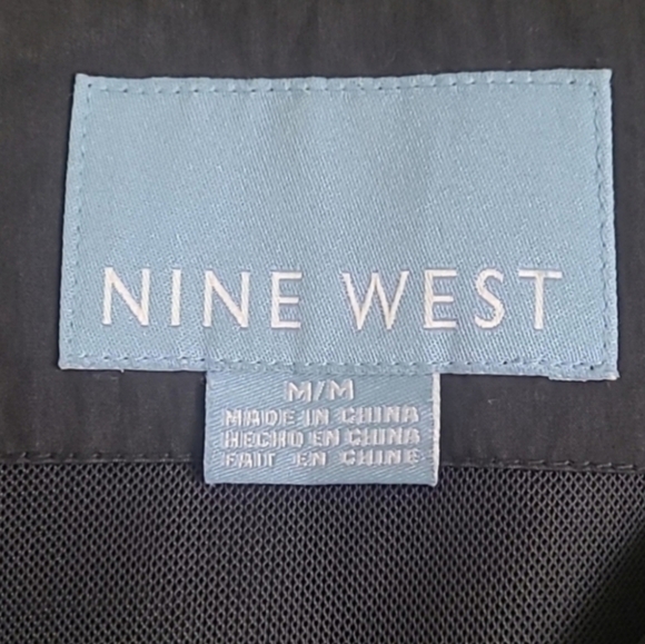 Nine West M Black Lightweight Moto Buckle Spring/Fall Outerwear Jacket - Picture 11 of 12